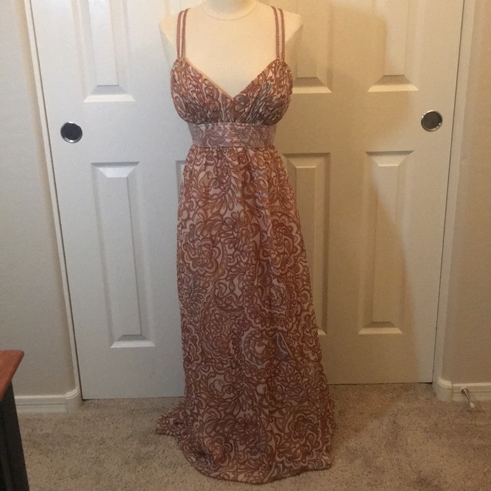 OC by Oleg Cassini Silk Chiffon Dress
